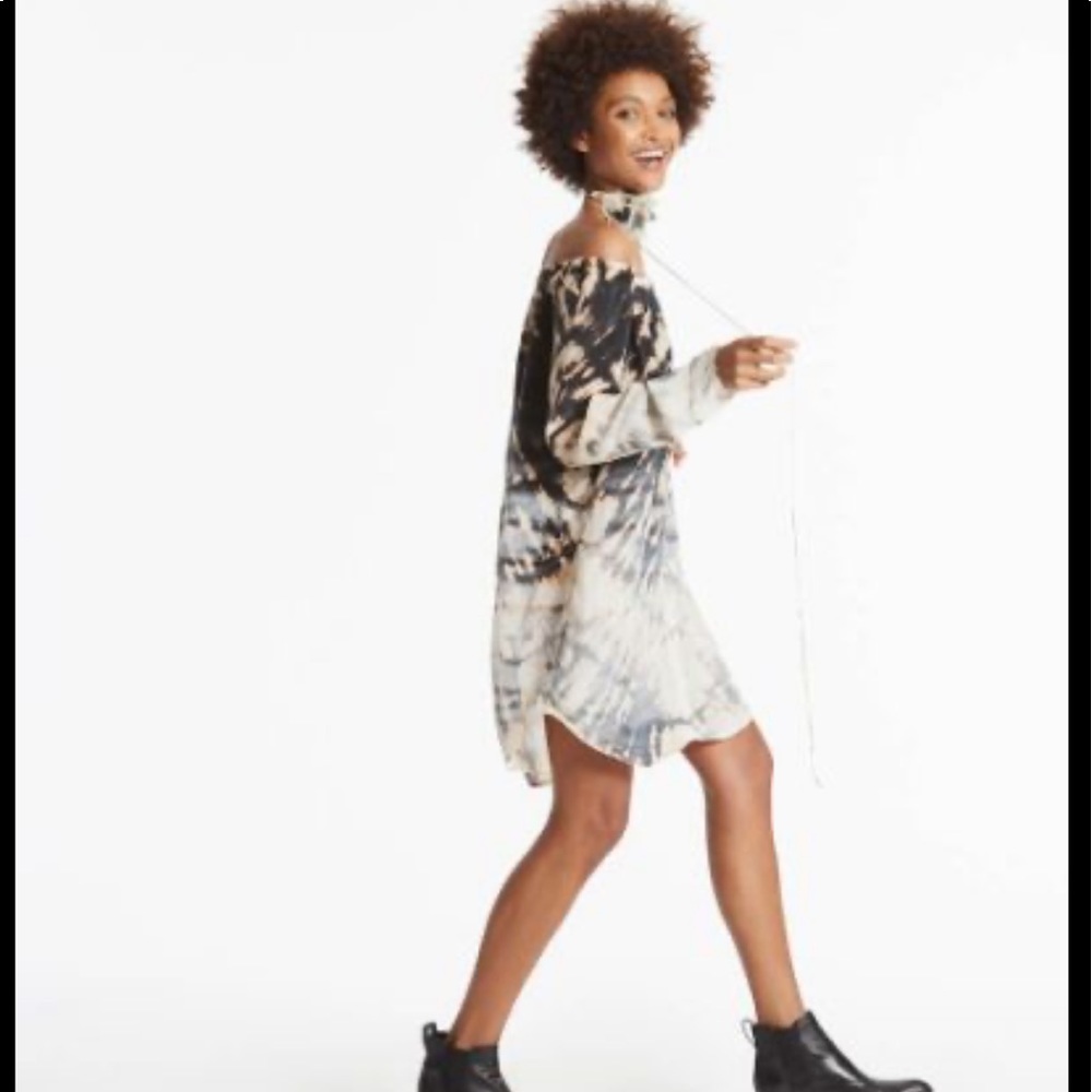 Hard Tail off shoulder tie-dye boho dress